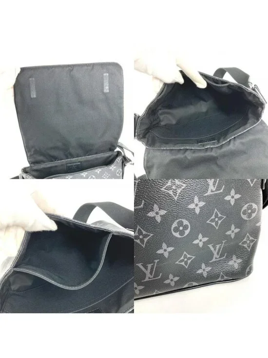 Louis Vuitton Shoulder Bag District PM NM Monogram Eclipse Canvas Black - Picture 8 of 9